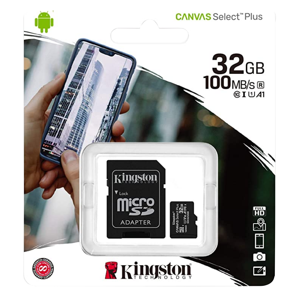 Kingston Canvas Select Plus SDCS2 32GB Class 10 microSD Memory Card