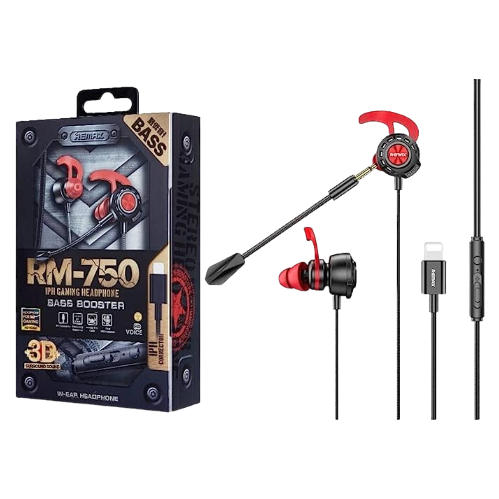 Earphone Wired Gaming Remax + External Mic Rm-750