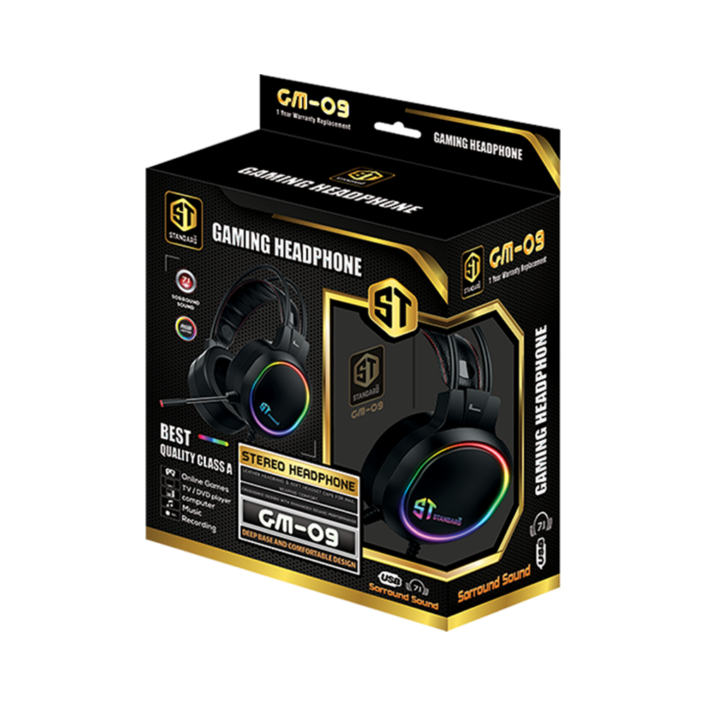 Headphone Wired Standard GM-09 (USB 7.1)