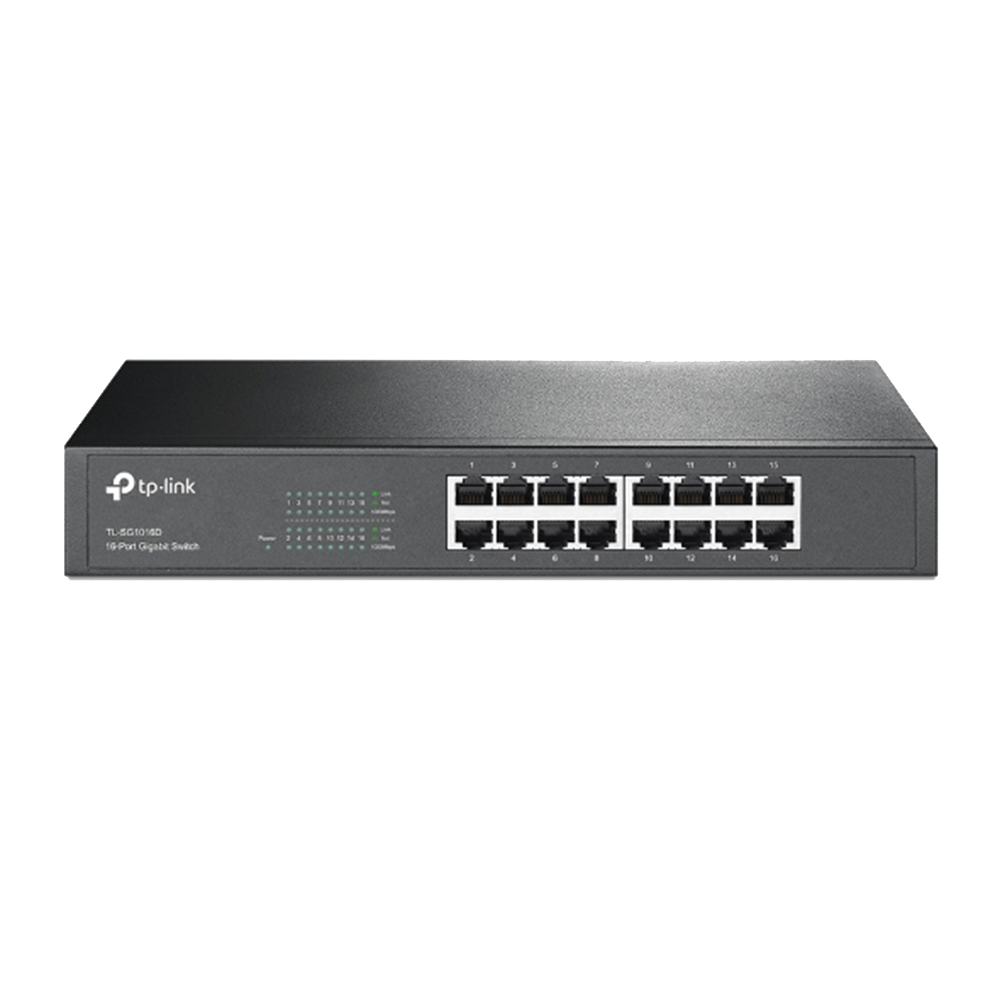TP-Link TL-SG1016D 16-Port 10/100/1000 Gigabit Desktop/Rackmount Switch