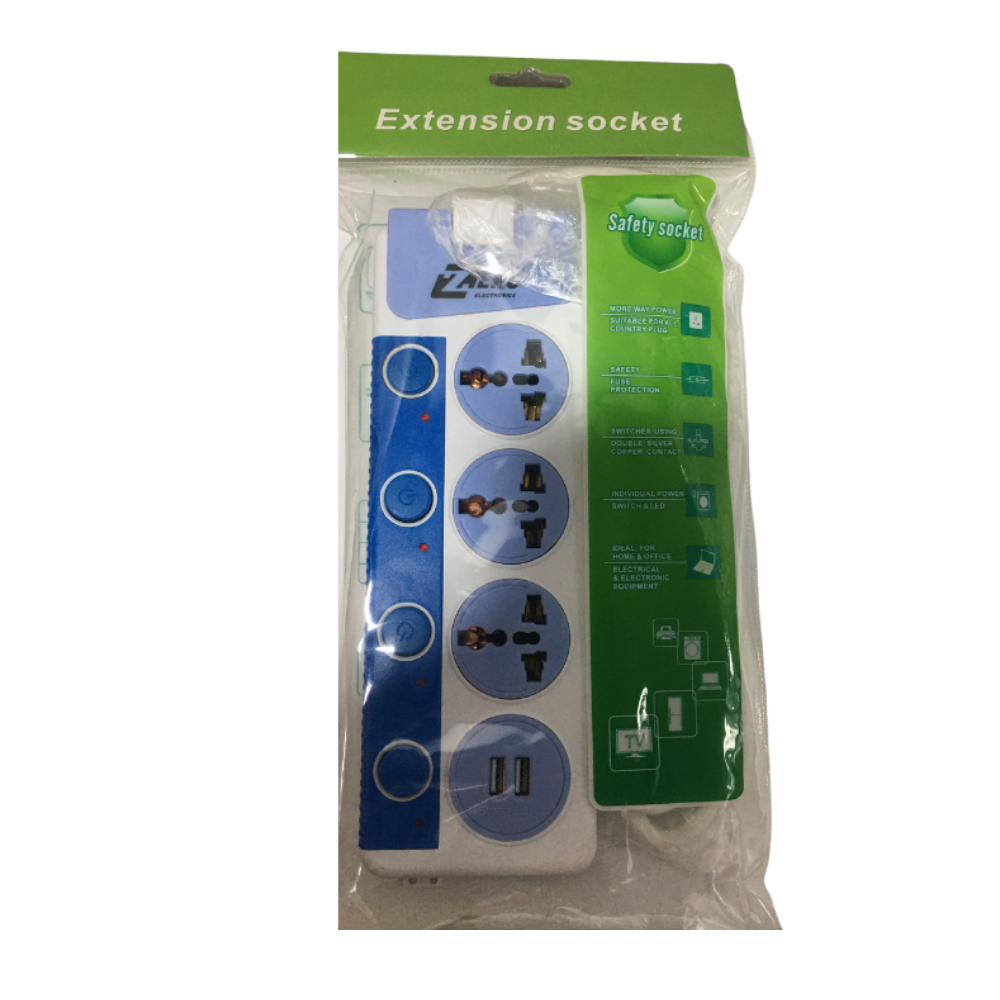 Power Strip 4 Port Zero + 2 USB Z-40 1.5M
