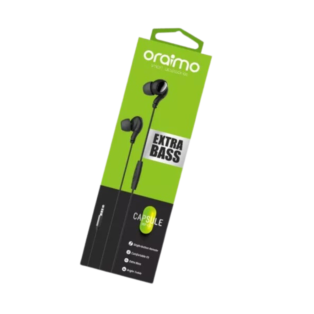 Earphone Wired Oraimo Halo2 OEP-E22 (3.5MM) - Black