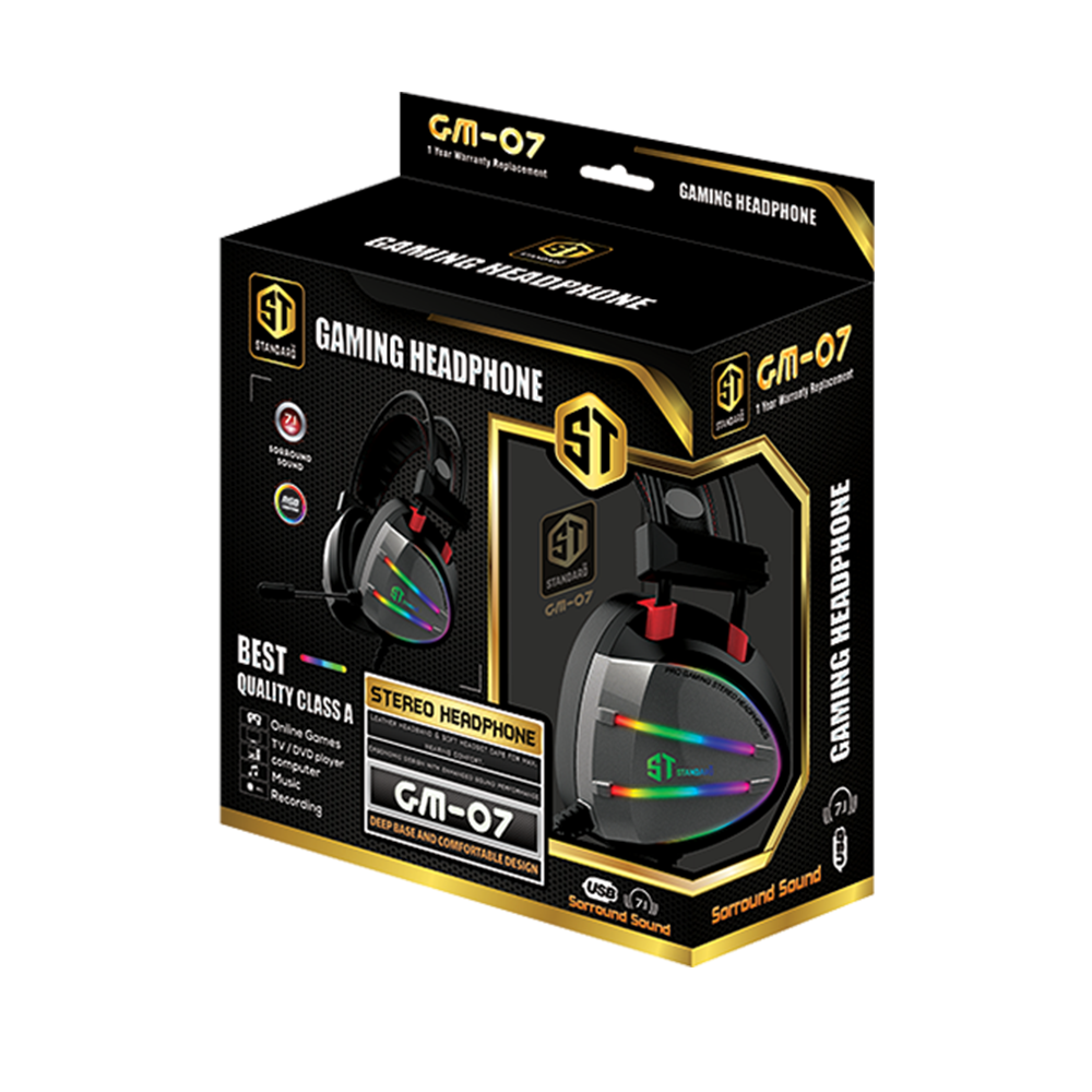 Headphone Wired Standard GM-07 (USB 7.1)
