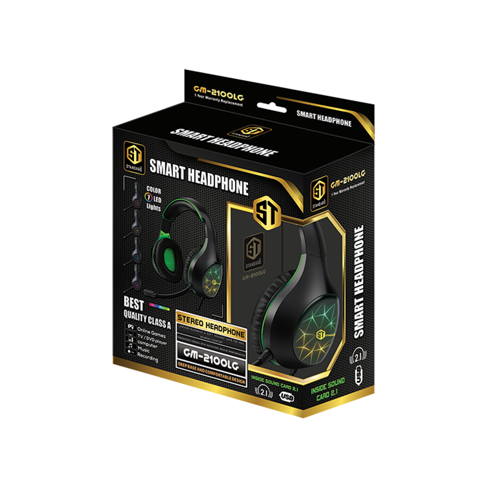 Headphone Wired Standard GM-2100L (USB 2.1)