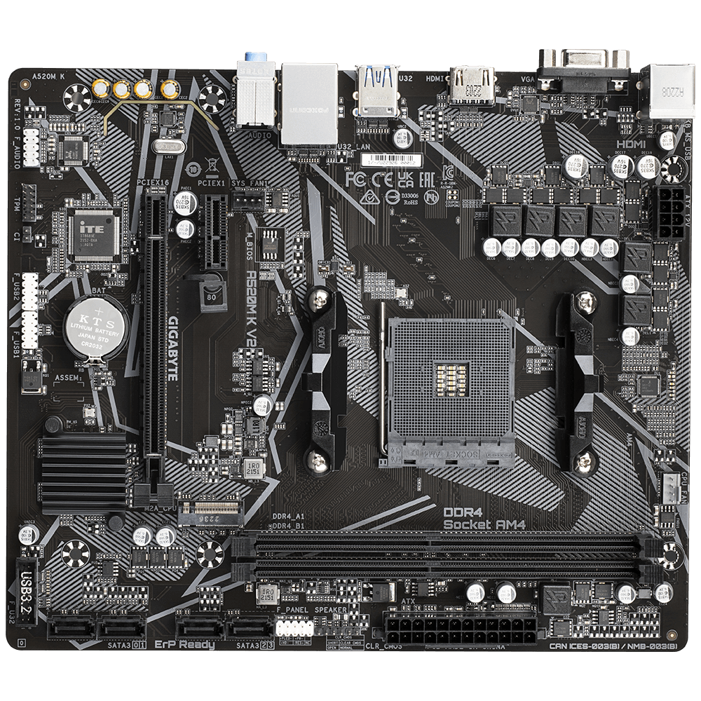 Gigabyte A520M K V2 AMD AM4 Motherboard