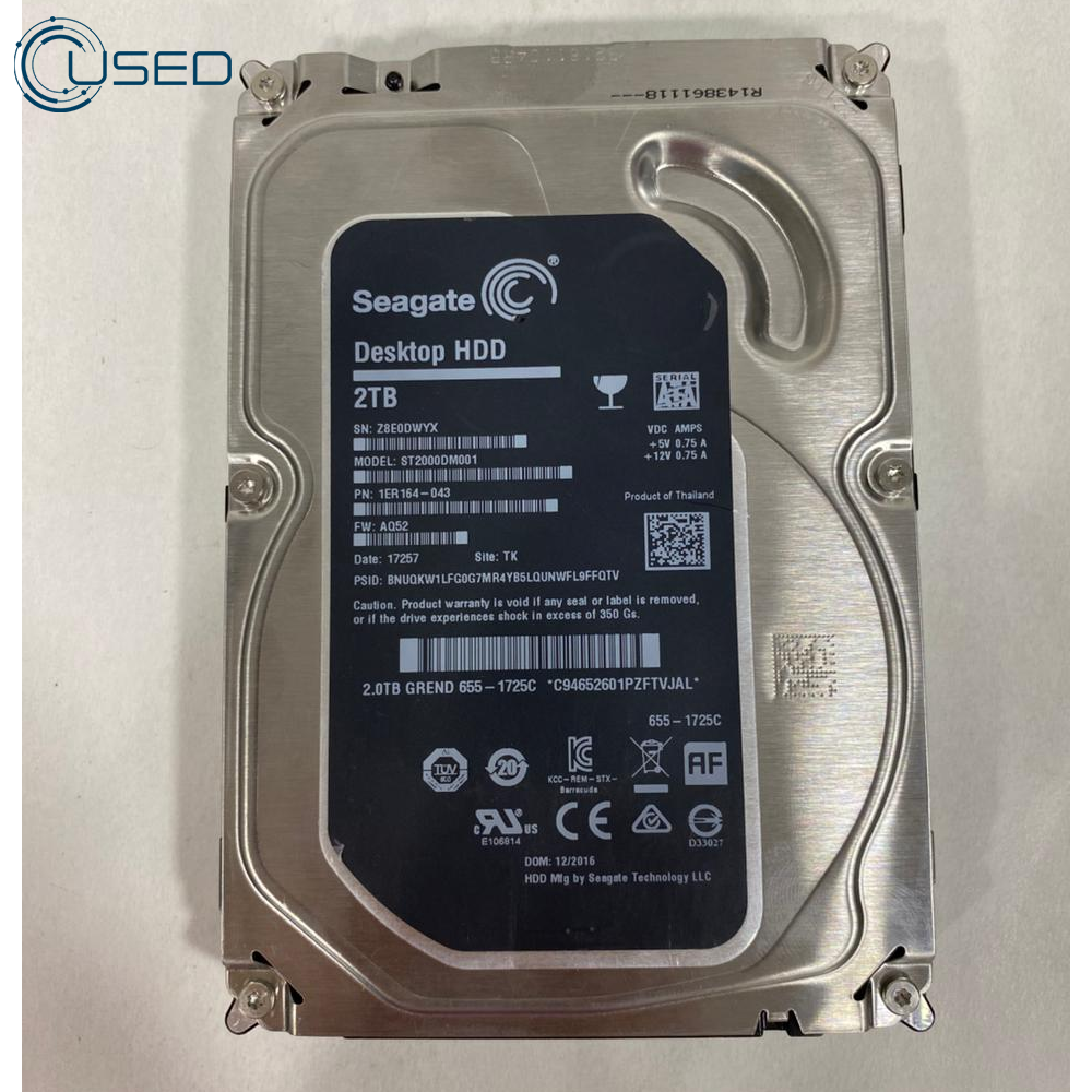 HDD Internal PC 3.5 Inch 2T (Original Used)