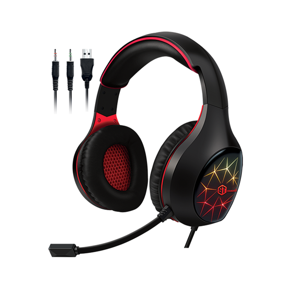 Headphone Wired Standard Gm-3502L (Two Socket With Convert + USB)