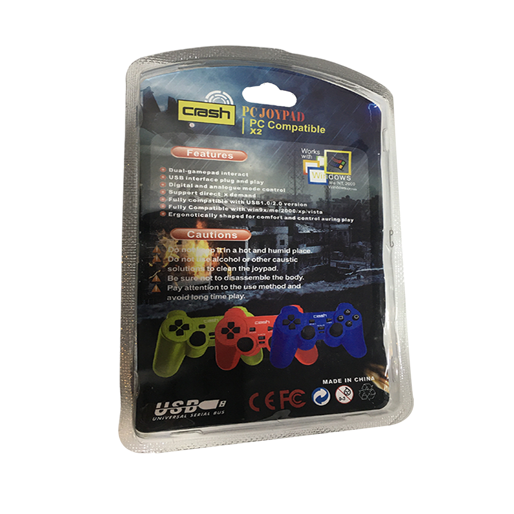 Crash X2 Wired Double Analog Gamepad