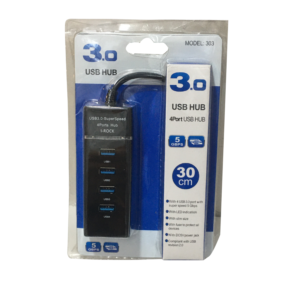 HUB USB 3.0 4-Port I-Rock 303