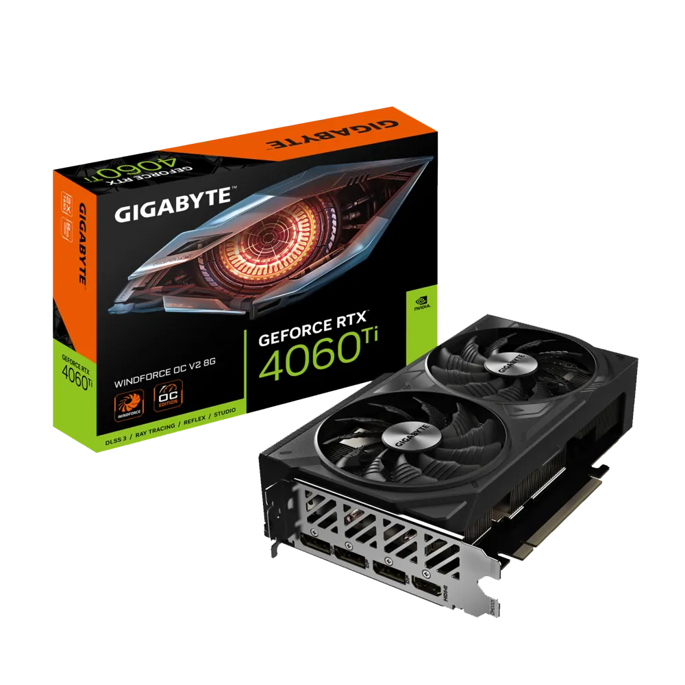Gigabyte GeForce RTX 4060 Ti Windforce OC V2 8G GDDR6 Graphics Card
