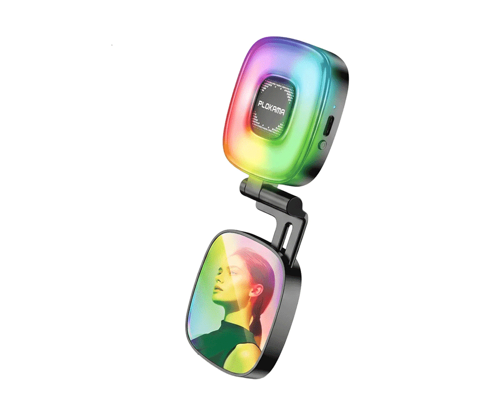 Plokama ML-50 Pro Rechargeable Magnetic RGB LED Ring Light 7.8cm x 6.5cm x 2.4cm