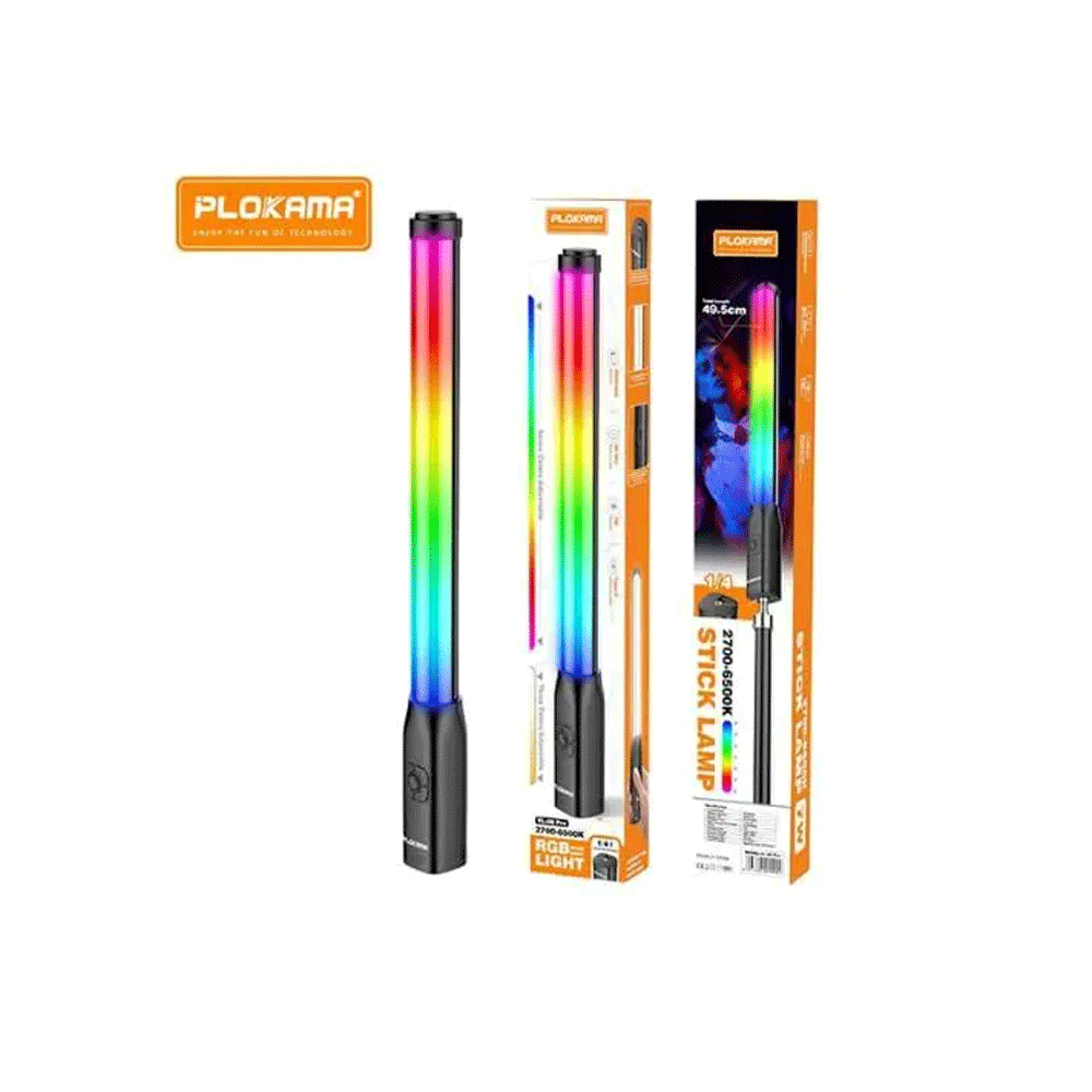 Plokama VL-06 PRO Rechargeable RGB LED Light Wand Stick