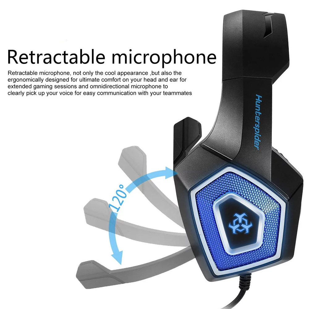 Headphone Wired Hunter Spider V-1 (One Socket+USB)