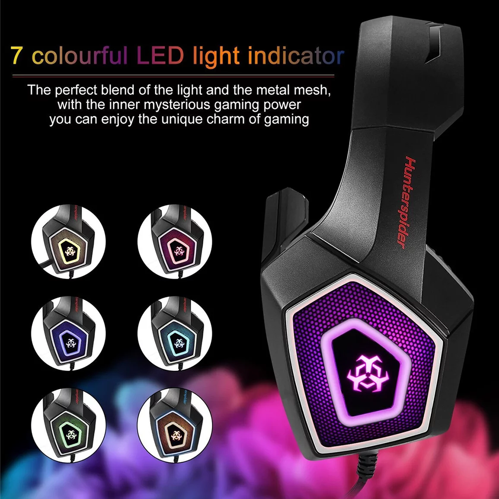 Headphone Wired Hunter Spider V-1 (One Socket+USB)