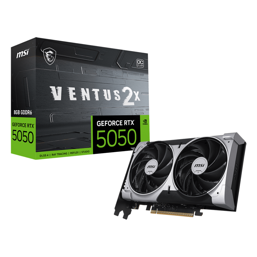 MSI GeForce RTX 5050 Ventus 2X OC 8GB GDDR6 Graphics Card