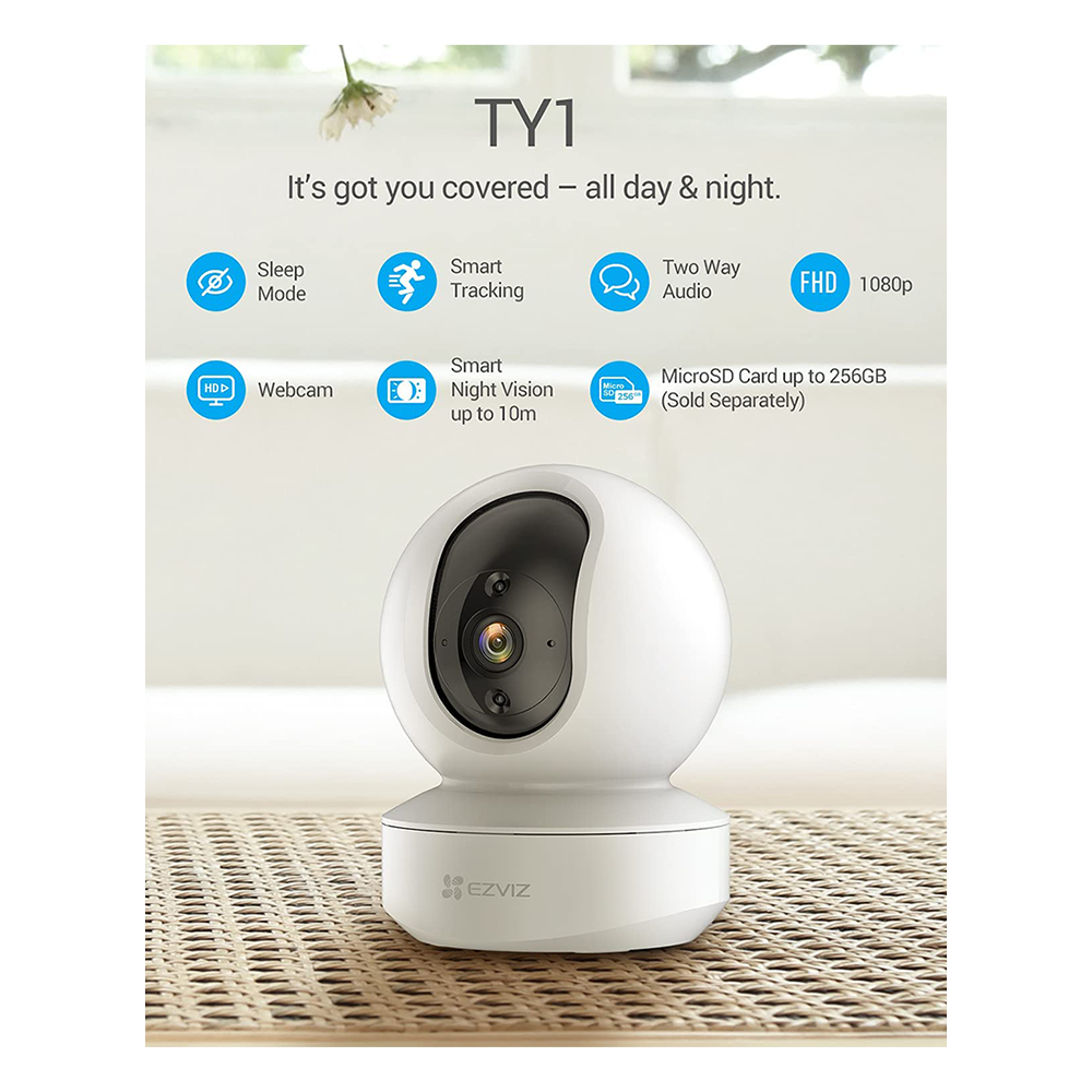 Ezviz TY1 Pan/Tilt 2MP 4.0mm Home Security Wi-Fi Camera