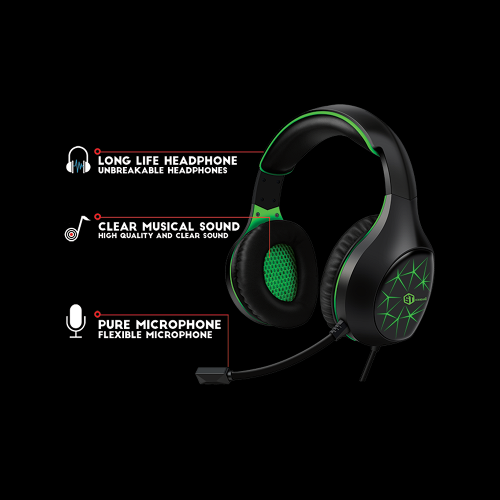 Headphone Wired Standard Gm-3501L (One Socket With Convert + USB)