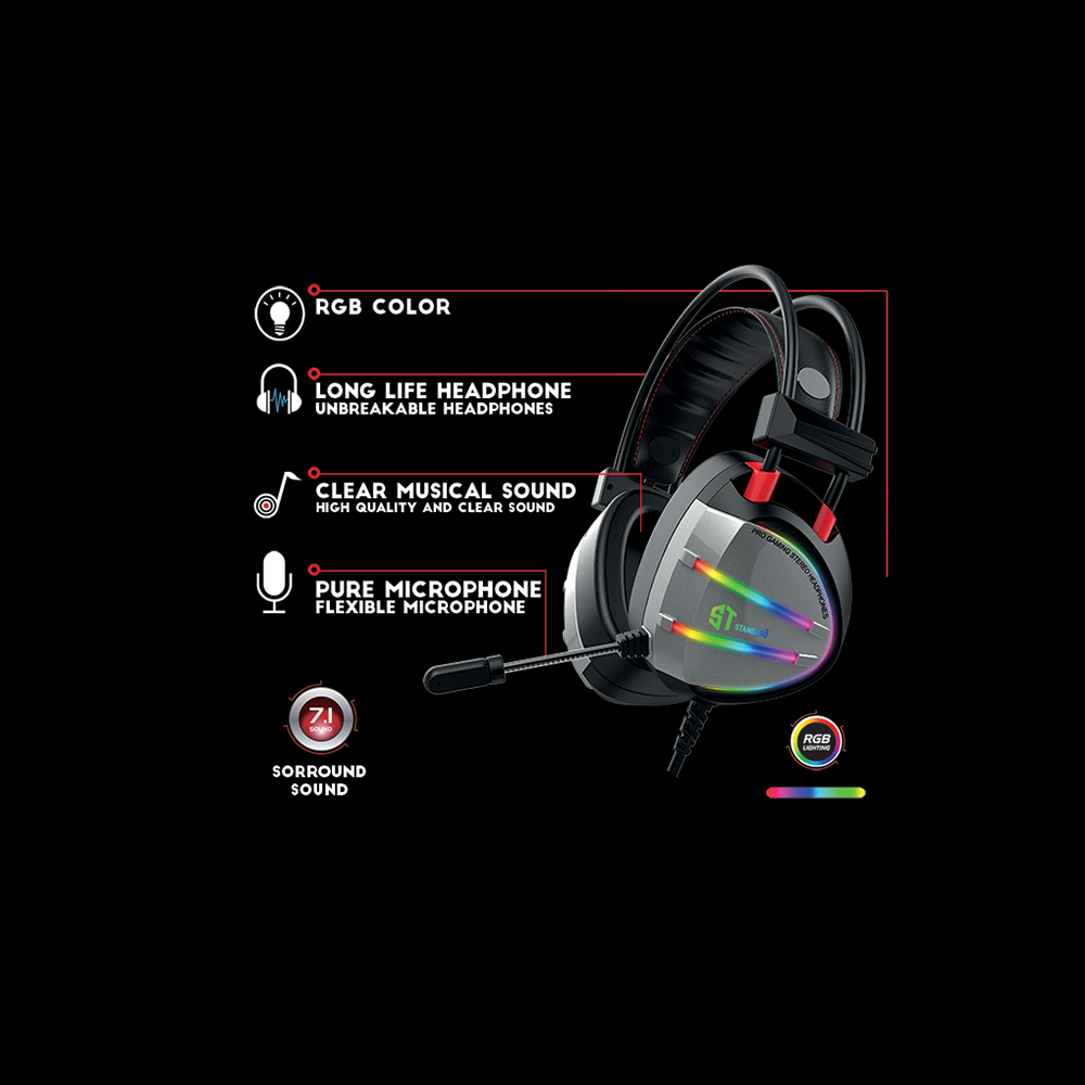 Headphone Wired Standard GM-07 (USB 7.1)