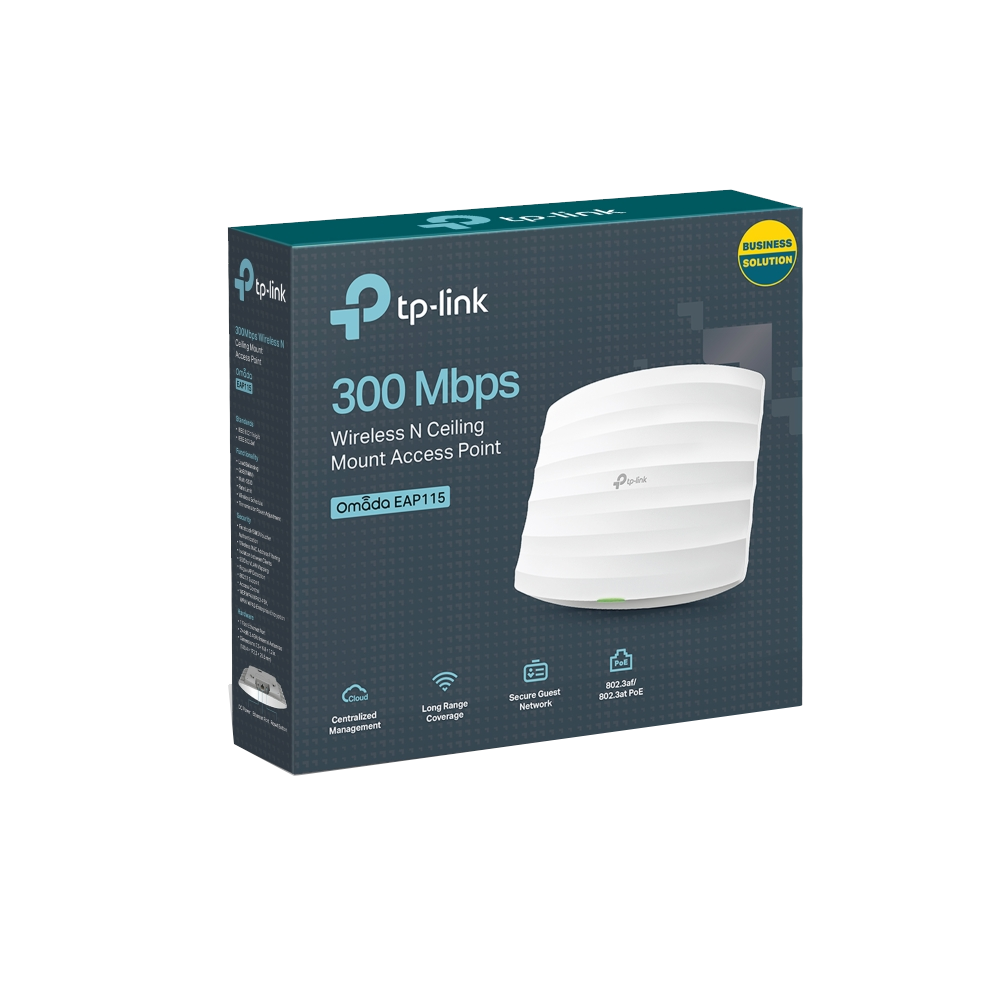 TP-Link EAP115 300Mbps Wireless Ceiling Mount Access Point (1 Port PoE)