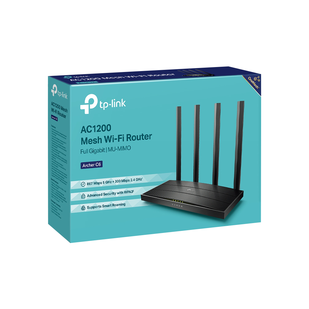 Access Point TP-Link Archer C6 AC1200 Gigabit (4 Port - 4 Antenna)