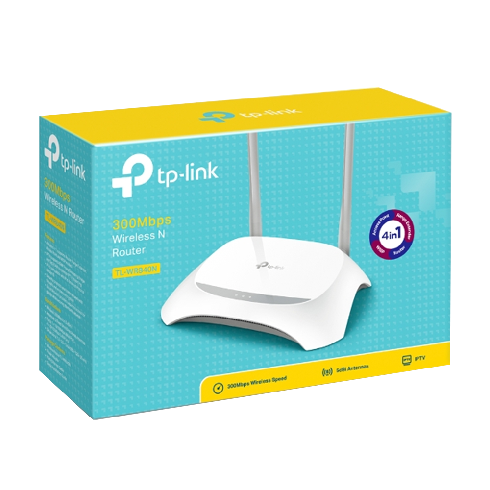 TP-Link TL-WR840N 300 Mbps Wireless Access Point (4 Port - 2 Antenna)