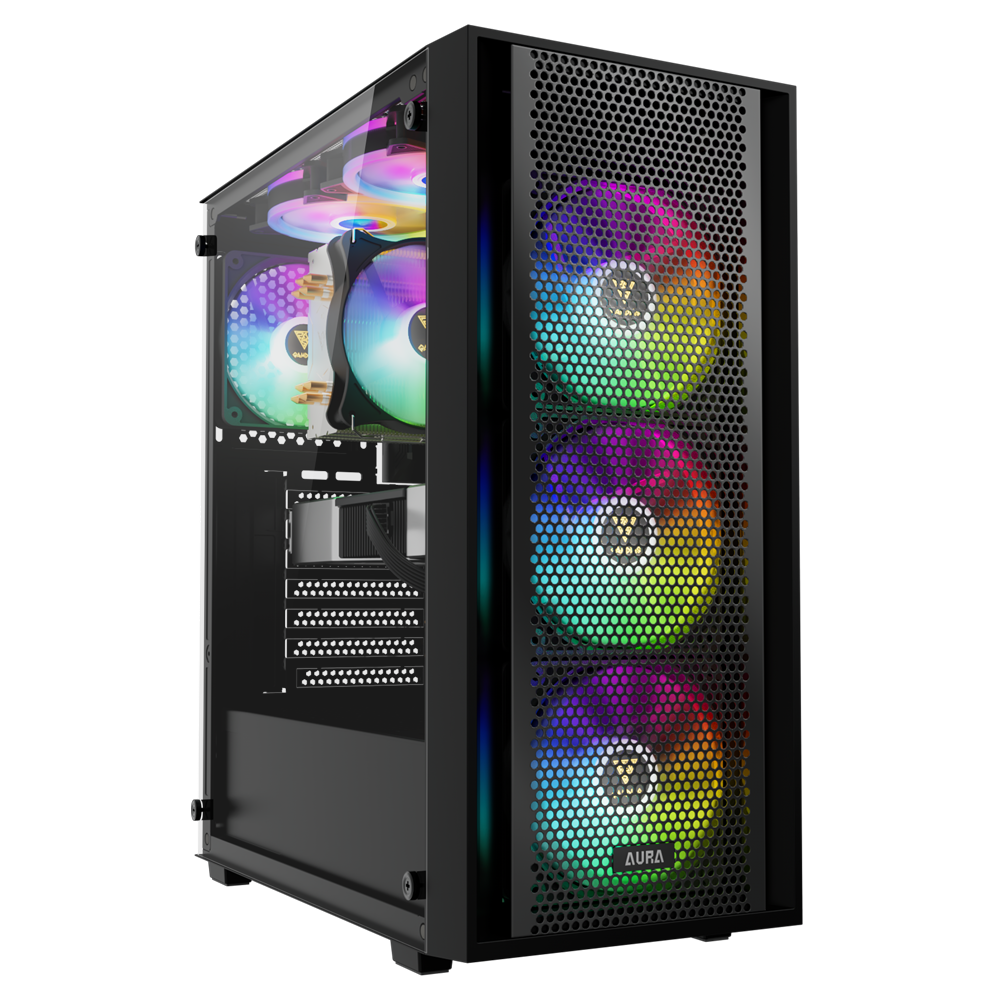 Gamdias Aura GC2 Elite ARGB Mid Rower Case + Aura GP750 80 Plus 750W Power Supply