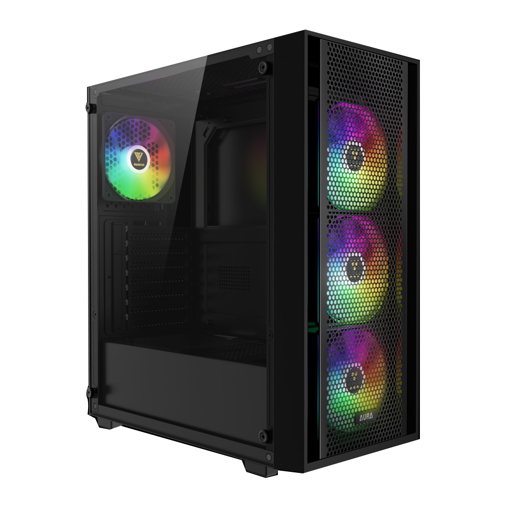 Gamdias Aura GC2 Elite ARGB Mid Rower Case + Aura GP750 80 Plus 750W Power Supply
