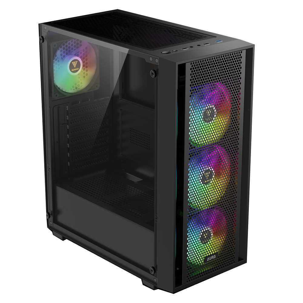 Gamdias Aura GC2 Elite ARGB Mid Rower Case + Aura GP750 80 Plus 750W Power Supply
