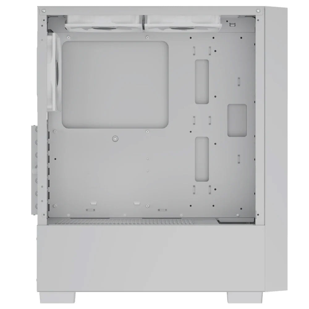 AeroCool B508A Flow ARGB Gaming Mid Tower Case + Lux 80 Plus Bronze 650W Power Supply - White