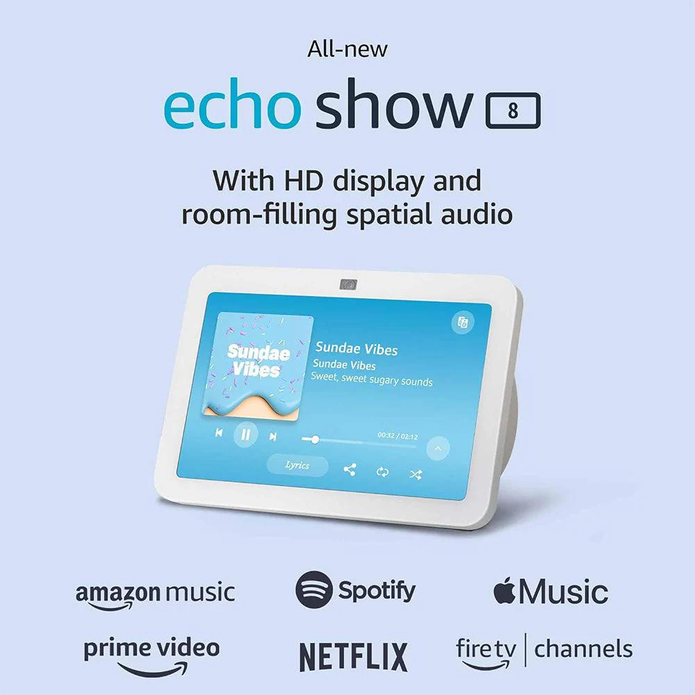 Amazon Echo Show 8 3nd Gen Smart Display With Alexa - Black