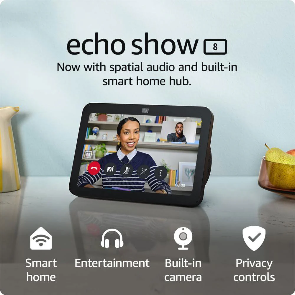 Amazon Echo Show 8 3nd Gen Smart Display With Alexa - Black