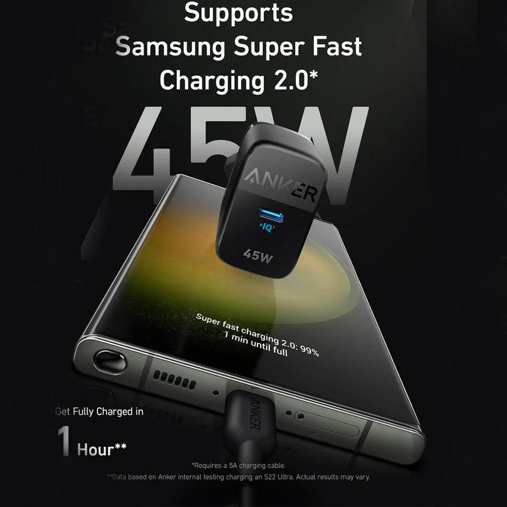 Anker Ace 313 A2643G21 Type-C IQ 45W Ultra Fast Charging - White