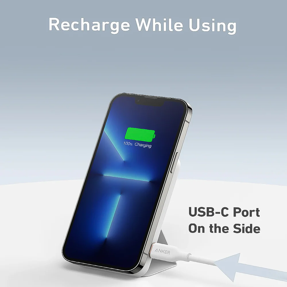 Anker 622 A1614H13 MagGo 12W Magnetic Wireless Power Bank 5000mAh - White