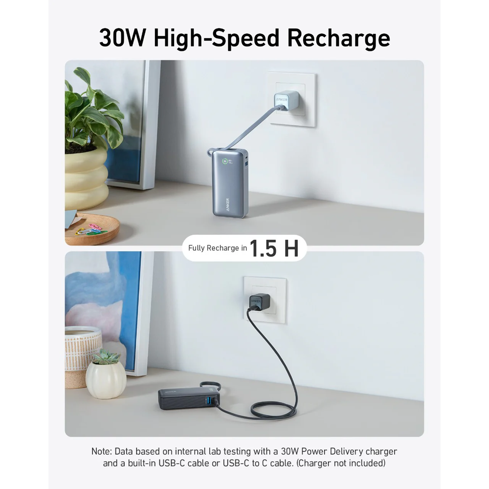 Anker Nano A1259H31 Lightweight Power Bank 30W 10000mAh - Blue