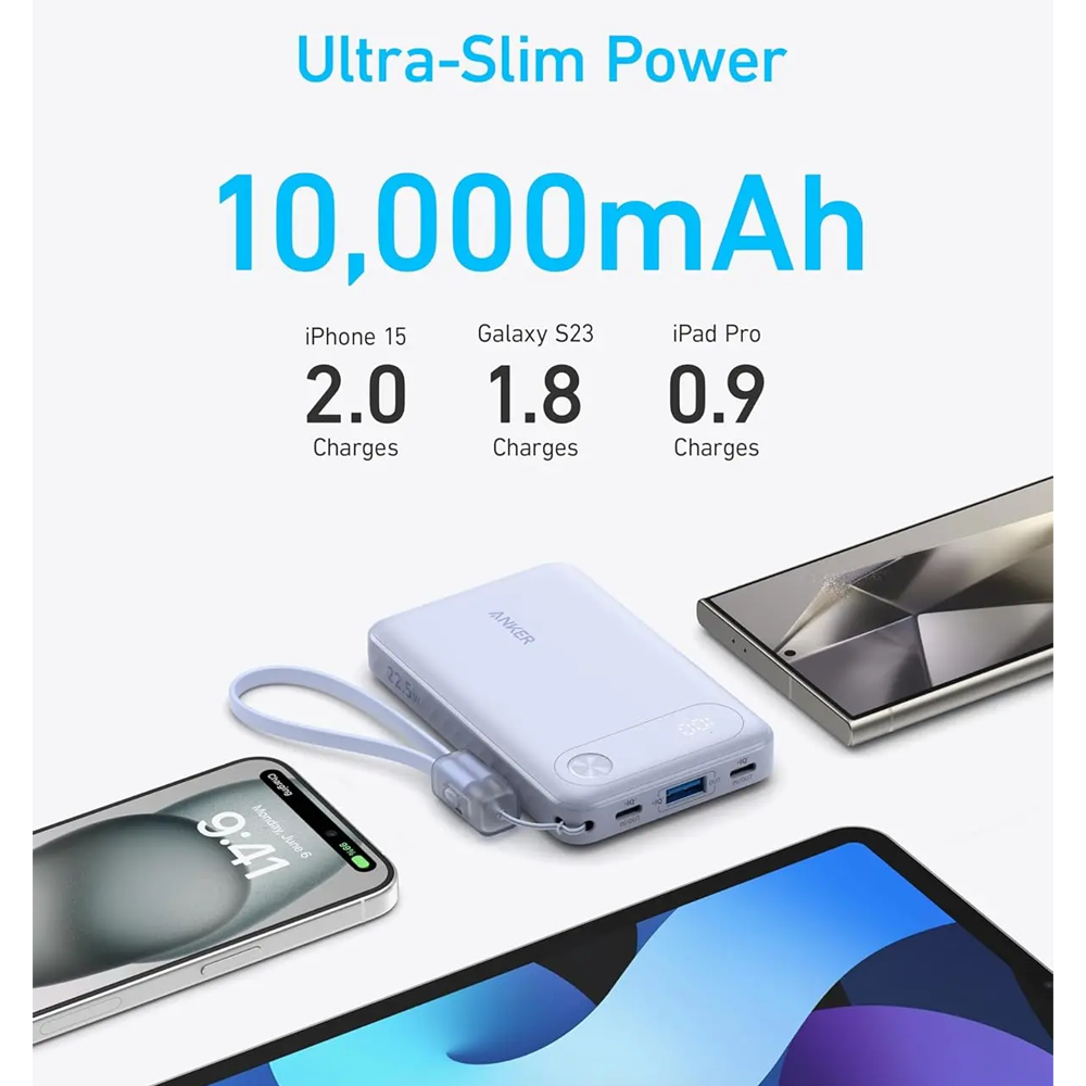 Anker Powerful A1257H21 Power Bank 10000mAh - White