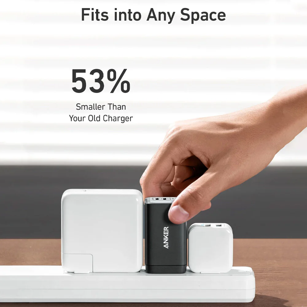 Anker PowerPort III A2667G12 Wall Charger 2 Type-C + USB 65W Fast Charging - Black