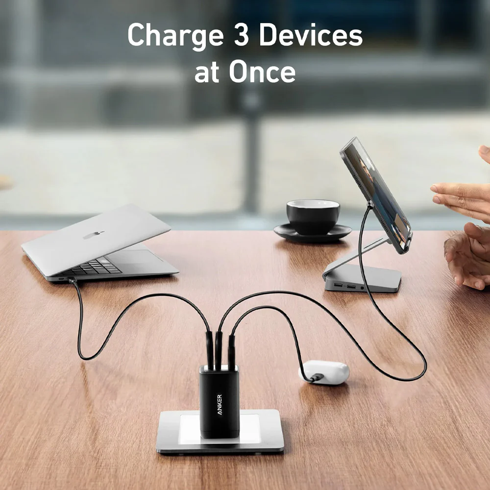 Anker PowerPort III A2667G12 Wall Charger 2 Type-C + USB 65W Fast Charging - Black