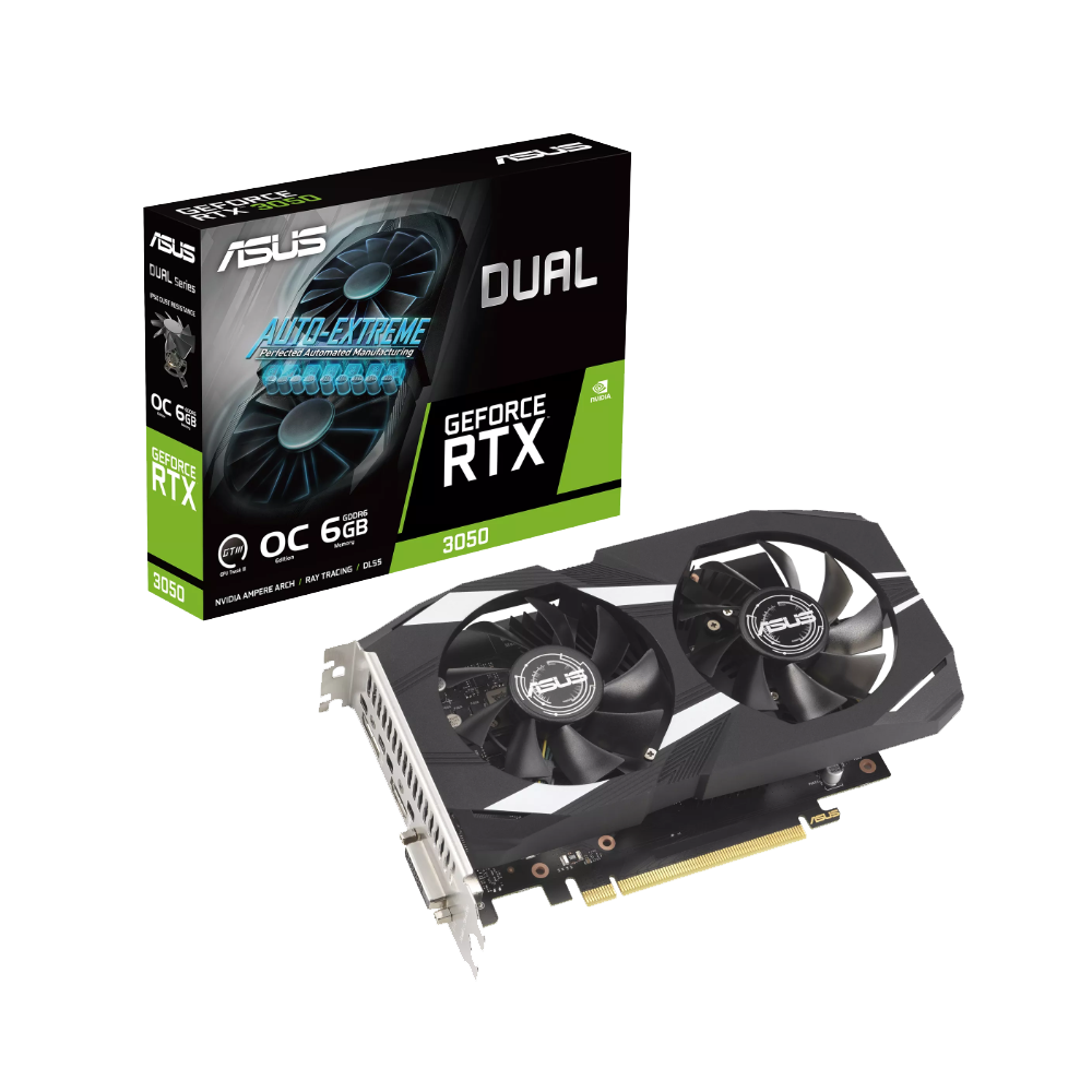 Asus Dual GeForce RTX 3050 OC 6G DDR6 Graphics Card