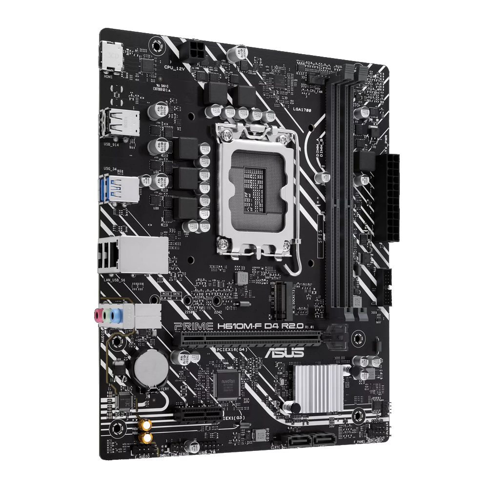 Asus Prime H610M-F D4 R2.0 Intel LGA 1700 Motherboard