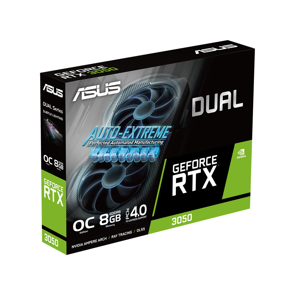 Asus Dual GeForce RTX 3050 V2 OC 8GB DDR6 Graphics Card