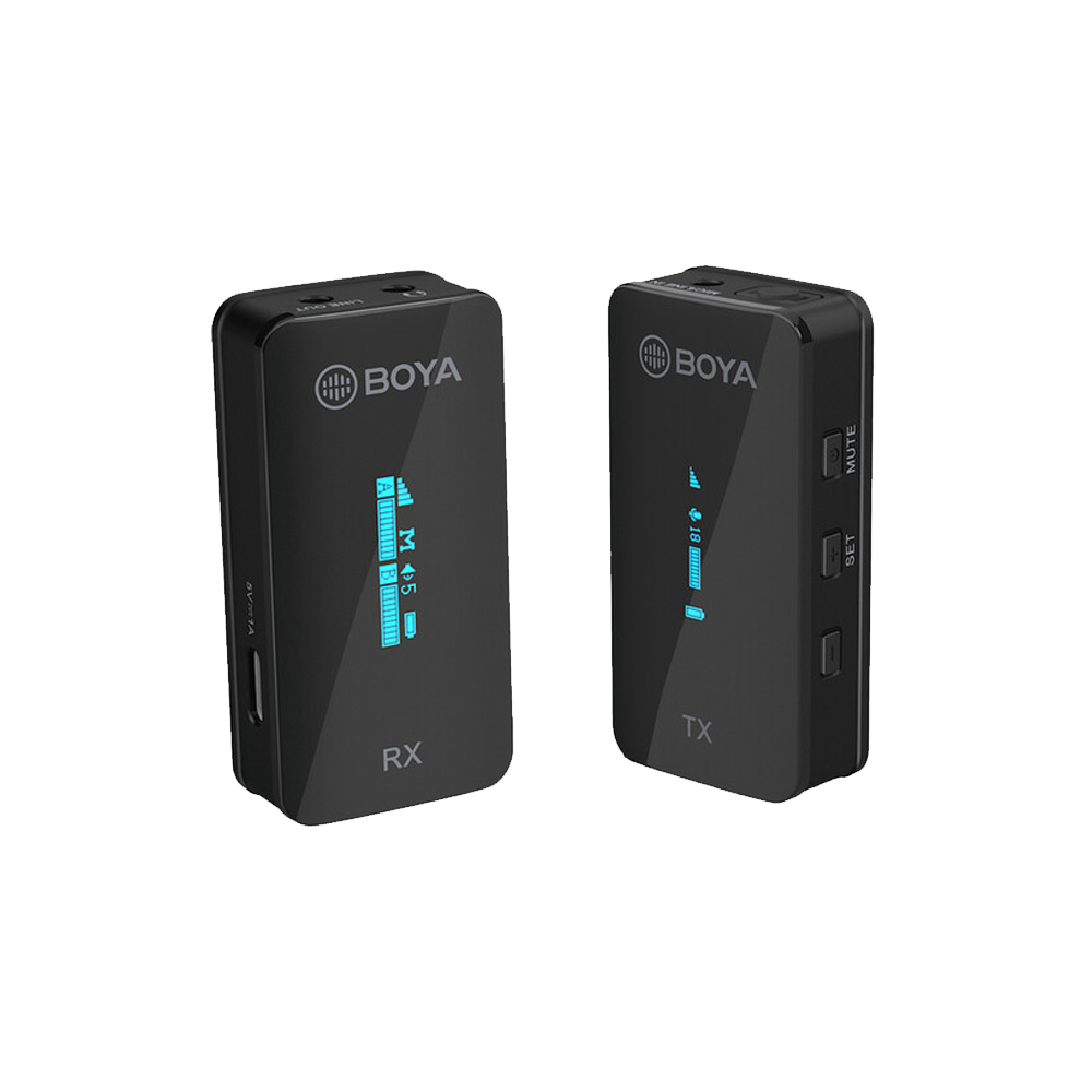 Boya BY-XM6-S1 Mini 2.4GHz Dual Channel Wireless Microphone - Black