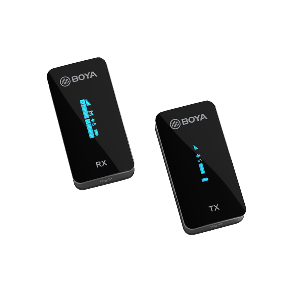 Boya BY-XM6-S1 Mini 2.4GHz Dual Channel Wireless Microphone - Black