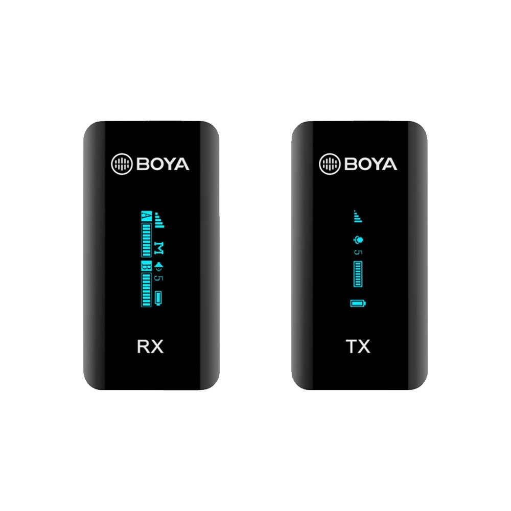 Boya BY-XM6-S1 Mini 2.4GHz Dual Channel Wireless Microphone - Black
