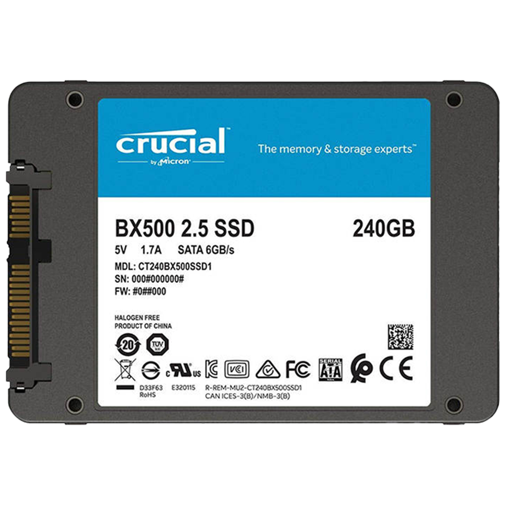 Crucial BX500 240GB 2.5 Inch SATA SSD