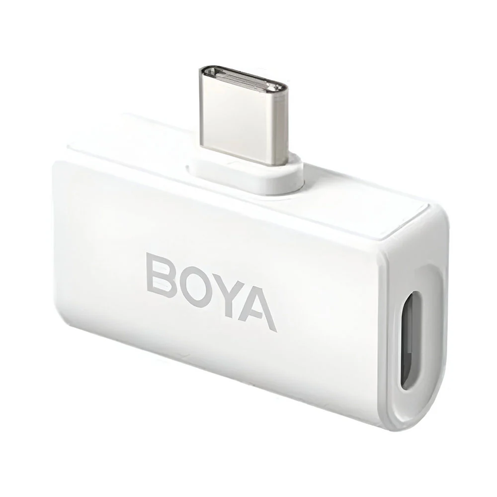 Boya OMIC-U Type-C 2.4GHz Dual Channel Wireless Microphone With Charging Case - White