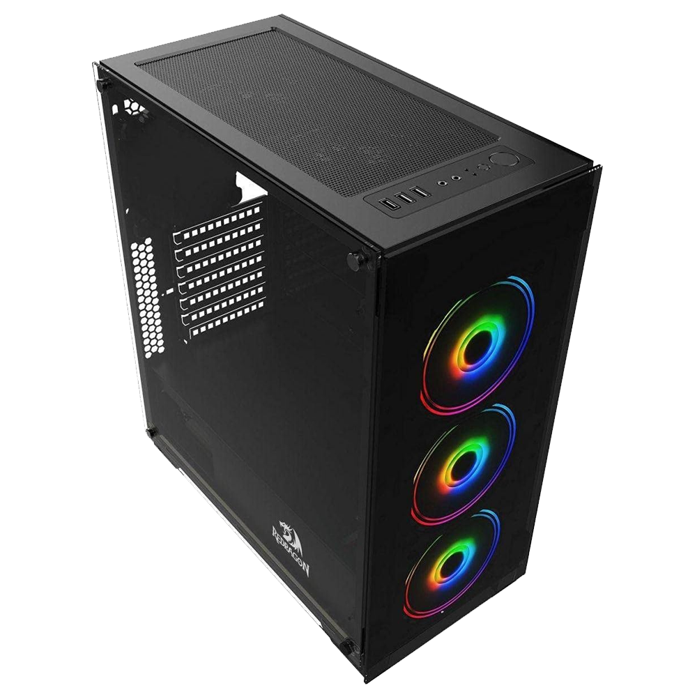 Redragon Topspin GC-651C Mid Tower Case + 600W Bronze Power Supply