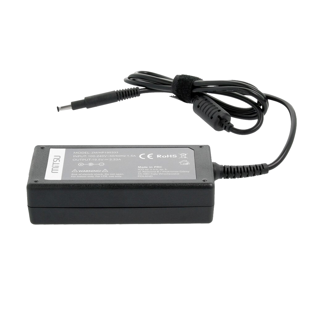 Charger Laptop HP Envy 19.5V/3.33A (4.8X1.7) Black Life