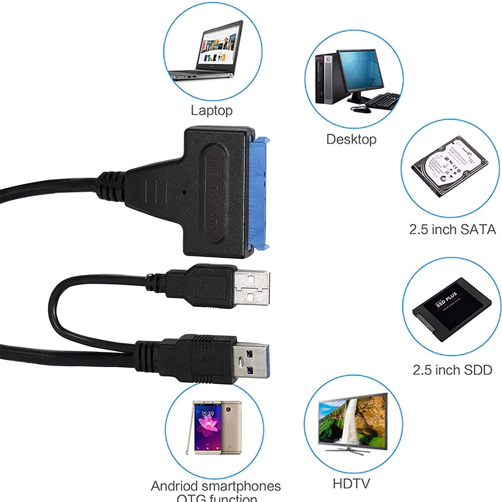 Convert USB To Sata Blue USB3 (For Laptop)