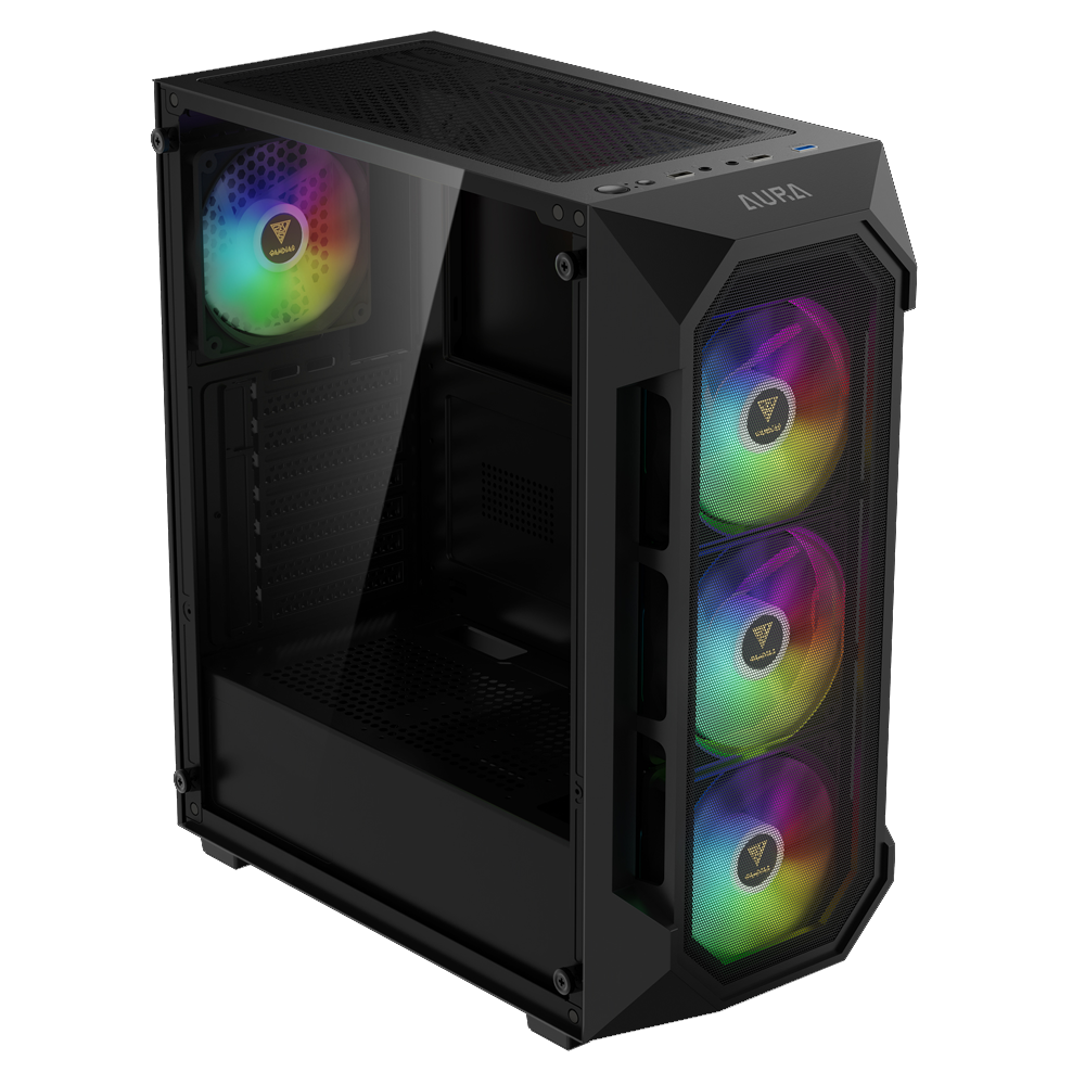 Gamdias Aura GC1 Elite ARGB Mid Rower Case + Aura GP650 80 Plus 650W Power Supply