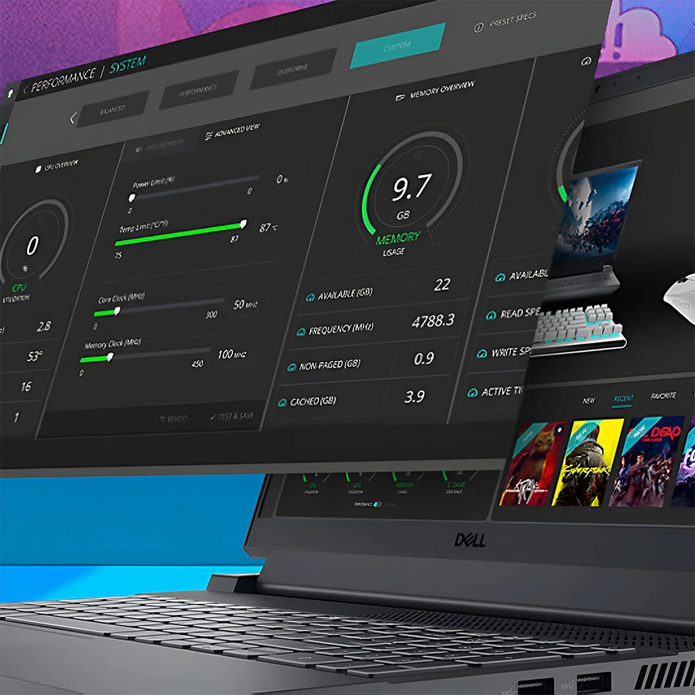 Dell G15-5530 Gaming Laptop (Intel core i7/13650HX - 16G DDR5 - 512GB M.2 NVMe - Nvidia RTX 4050 6G DDR6 - 15.6 Inch FHD 165Hz) - Gray